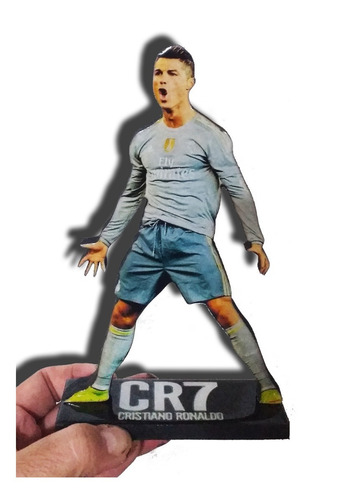 Cr7 Figura Mdf Con Base 22cm Unicas