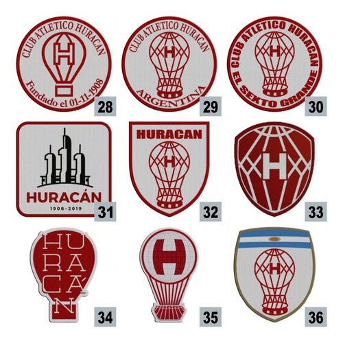 Imagen 6 de 9 de Parche Termoadhesivo Escudo Huracan Varios Ineditos