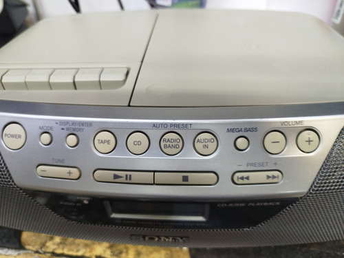 Radio Grabadora Sony Cfd-s07cp Cassete, Mp3 Gris (Usado)