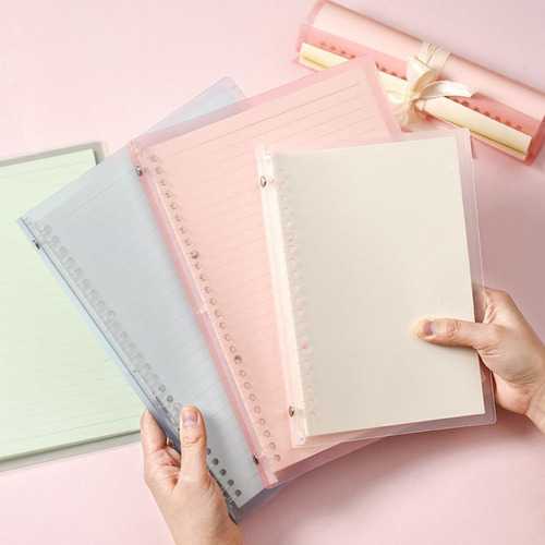 . Cuaderno B5 Transparente Recargable De 26 Anillos Con Tapa