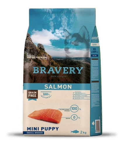 Bravery Salmon Mini Puppy Small Breeds 2 Kilos