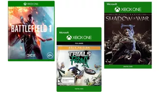 Pack 3 Xbox One Battlefield 1 Trials Rising Shadow Of War