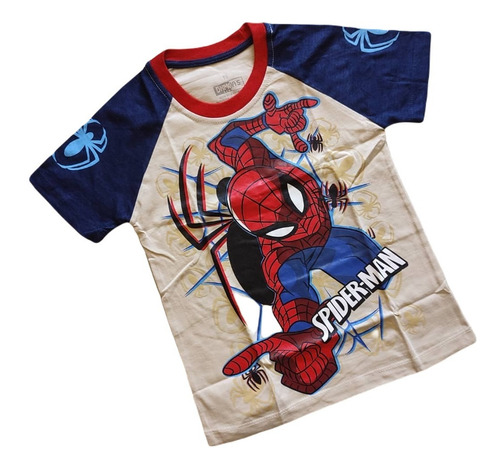 Franela Para Niños Talla 6 A La 10 Algodon Spiderman