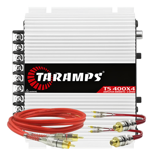 Módulo Taramps Ts400 + Rca Blindado 5mt + 2 Cabos Y Blindado Cor Branco