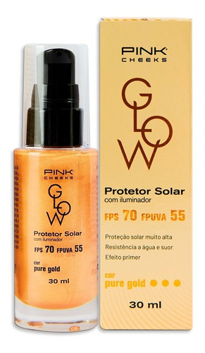 Pink Cheeks Glow Pure Gold 30ml Proteção Solar Fps 70