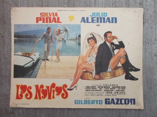 Vintage Lobby Card Silvia Pinal Julio Aleman En Los Novios!