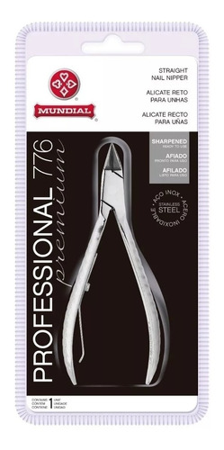 Imagem 3 de 4 de Alicate Corte Unha Inox 776 Ponta Reta Mundial Afiado