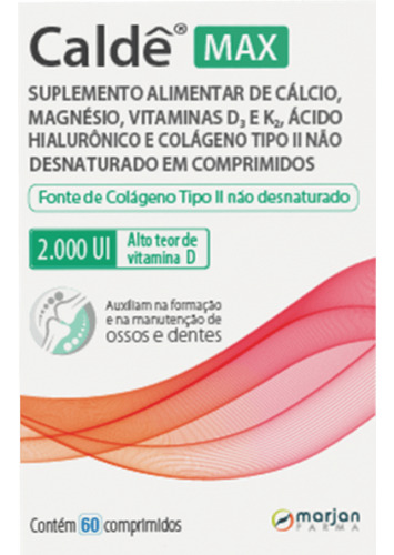 Caldê Max + Vit D 2000 Ui 60 Cápsulas