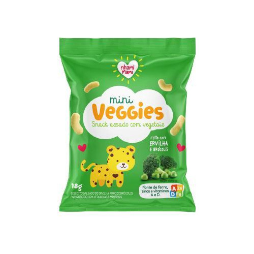 Snack Infantil Mini Veggies Ervilha E Brócolis 18g