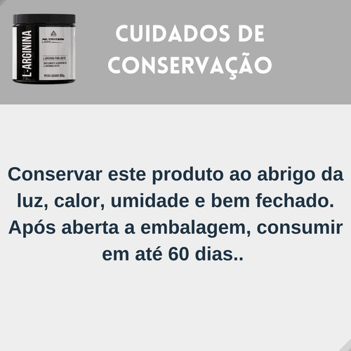 Arginina Em Pó 100% Pura - L Arginina 100g Sabor Sem Sabor