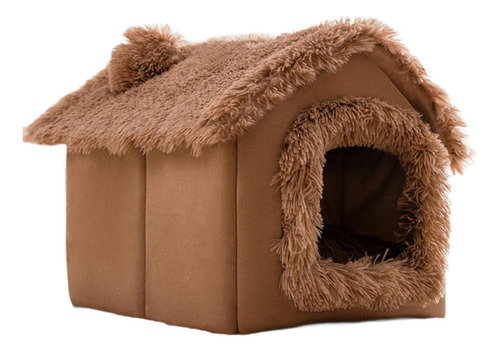 Casa Tipo Caseta Para Perros Suave Con Forma De Marrón L