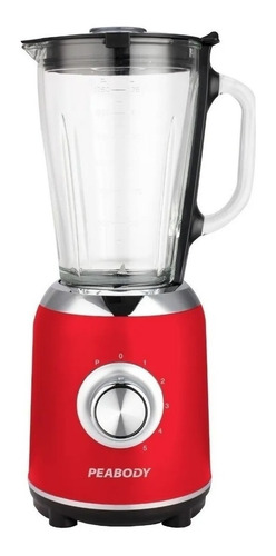 Licuadora Peabody PE-LN800 1.5 L roja con jarra de vidrio 220V