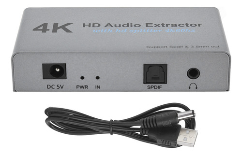 Convertidor Extractor 4k De Alta Definición, 1 Punto, 2 Puer