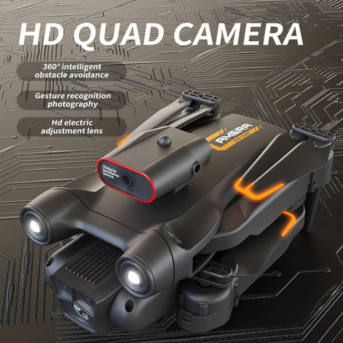 Drone M17 Profissional Com Câmera Hd 8k, Kit 3 Baterias Preto