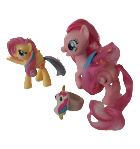 My Little Pony Pinkie Pie Gira Falda Fluttershy Mcd Y Anillo (Usado)