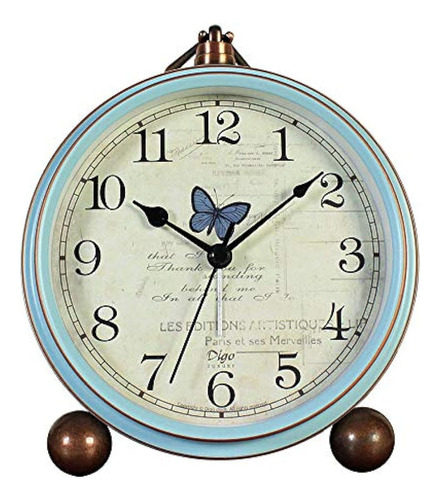 Justup Reloj De Mesa, Reloj Despertador De Mesa Vintage Sin 
