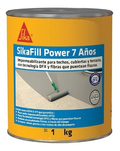 Sikafill Power 7 Años Cuarto Impermeabilizante Tejas Blanco