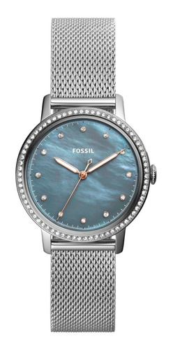 Reloj Dama Fossil Es4313 Color Plata De Acero Inoxidable