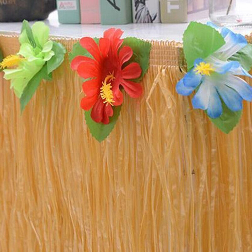 .. Diy Falda De Mesa Hawaiana For Decoración De Fiestas