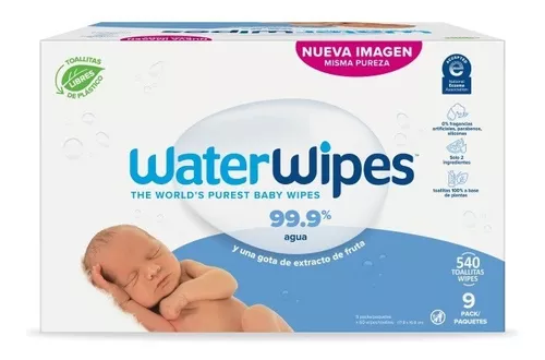 Toallitas Para Bebe Originales Sin Plastico, 99,9 % Toallitas A Base De Agua