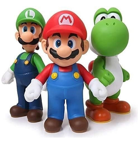 Juego De 3 Figuras De Acción De Mario Bros Luigi, Mario Toys