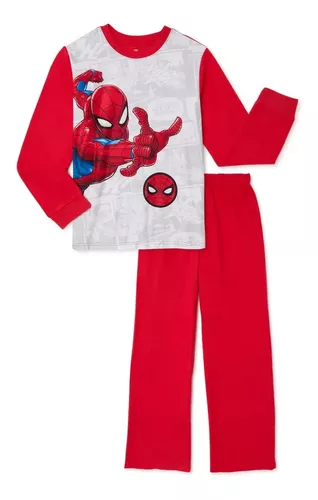 Pijama Termica, 10 A 12 Años Spiderman, Marvel, Para Niño