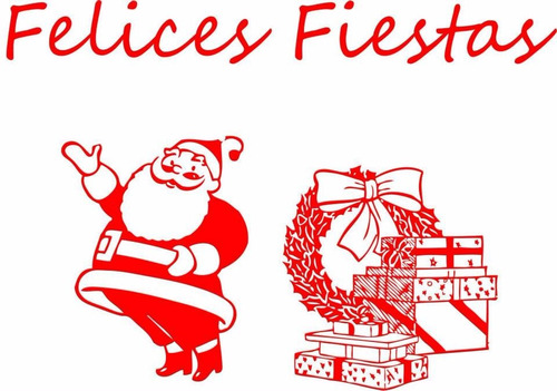 Vinilos Ploteos Vidrieras Felices Fiestas Año Nuevo En Dorad