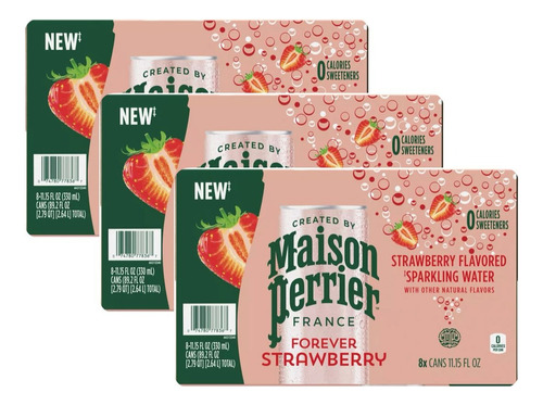 Perrier Maison Forever Fresa Sparkling Water 24 Pz
