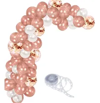 Comprar Arco Organico 100 Globos Rosa Gold Y Confetti Deco Cumple