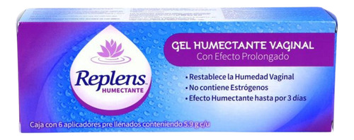 Replens Gel Humectante Vaginal 2.5 G Caja Con 6 Aplicadores