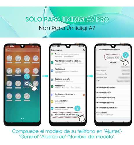 Pantalla Táctil Lcd Módulo Para Umidigi A7 Pro / A9 Pro