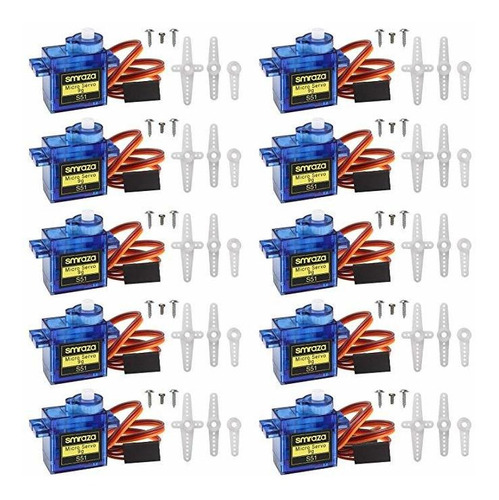 Smraza 10 Piezas De Sg90 9g Servo Micro Kit De Motor Para El