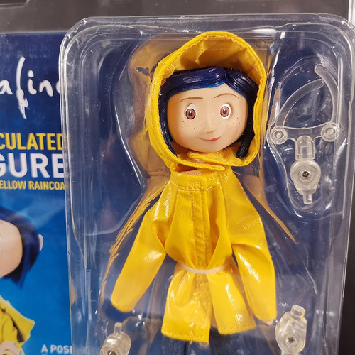 Ff Muñeca De Acción De Pvc Con Estampado De Coraline In