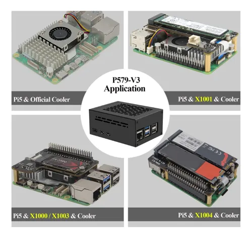 Funda Para Raspberry Pi 5 (p579-v3) Compatible Con Pcie M.2