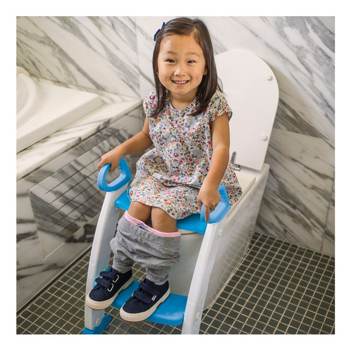 Escadinha Step By Step Azul - Kiddo Cor Azul E Branco Liso