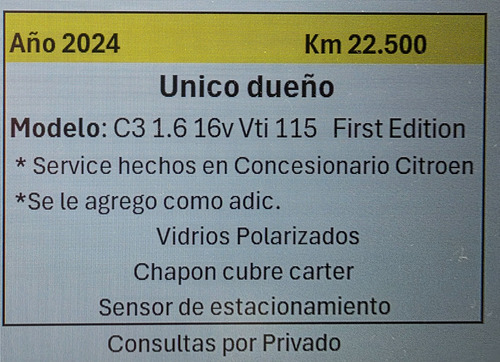 Citroën C3 1.6 16v Vti 115 First Edition