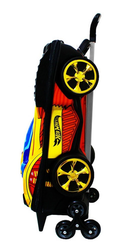 Imagem 8 de 10 de Mochilete Escolar Hotwheels Dune Dourado Maxtoy Alto-relevo