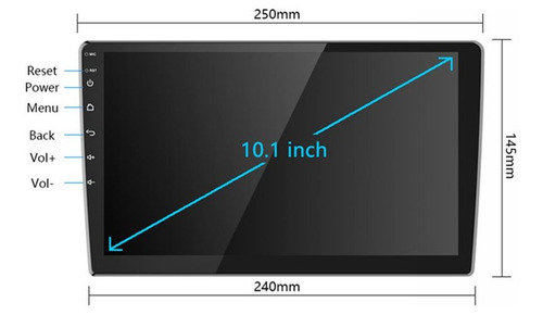 Auto Estereo Pantalla Carplay 10 Pulgadas Android Con Bt Gps