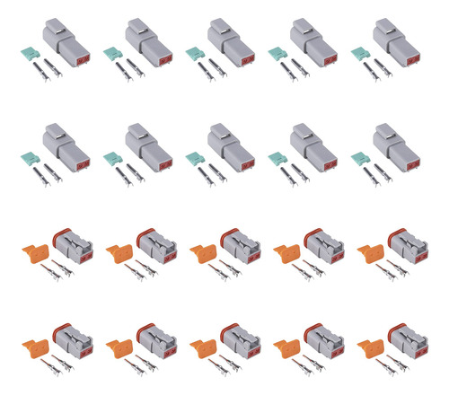 Muyi Kit De 10 Conectores Impermeables Dt04-2p Dt06-2s De 2
