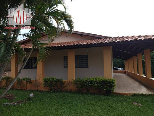 Imagem 1 de 30 de Ótima Chácara Com 3 Dormitórios, Pomar, Área Gourmet, Perto Da Cidade, À Venda, 1500 M² Por R$ 380.000 - Rural - Socorro/sp - Ch0886