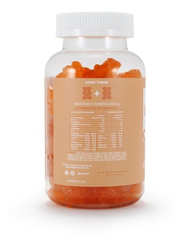 Wonu Gomitas Colageno, Vitamina C, Biotina Y Q10