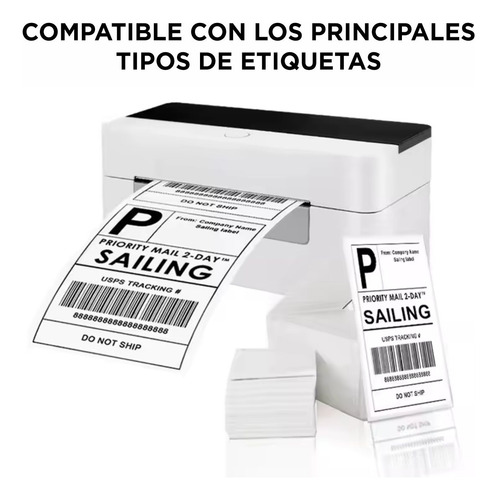 Impresora De Etiquetas Adhesivas Con Soporte Color Blanco