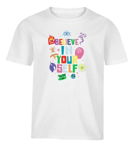 Pixar Playera Infantil Intensamente Cree En Ti Oficial