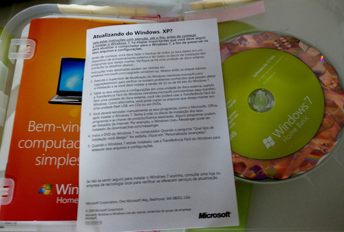 Kit 6 Dvds Microsoft Windows 7 Home 32 Bits Caixa Com Serial