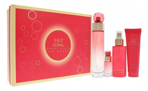 Set Perfume Para Dama 360º Perry Ellis Original Importado