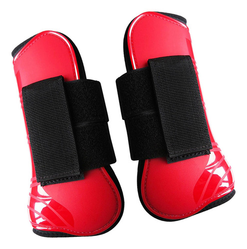 Pu Botas De Tendón Ajustables Ligeras Protectoras Xl Rojo