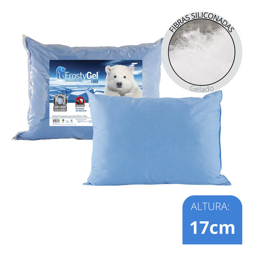 Kit Com 4 Travesseiros Frostygel - Toque Gelado - Fibrasca