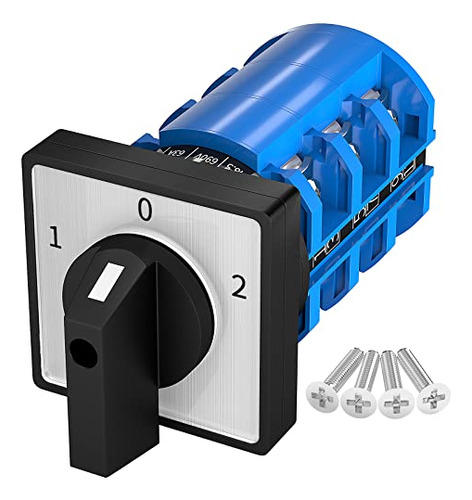 Interruptor De Transferencia Manual Rotativo De 3 Posic...