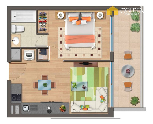 Venta Departamento Ñuñoa U Católica 1 Dormitorio Vista Libre