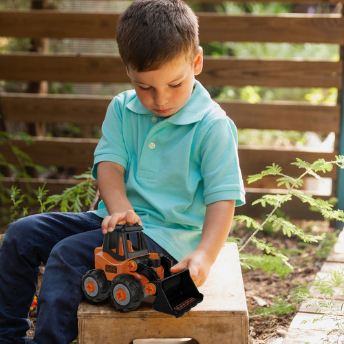 Camión Carga Frontal Desmontable Construcción Black+decker T Naranja